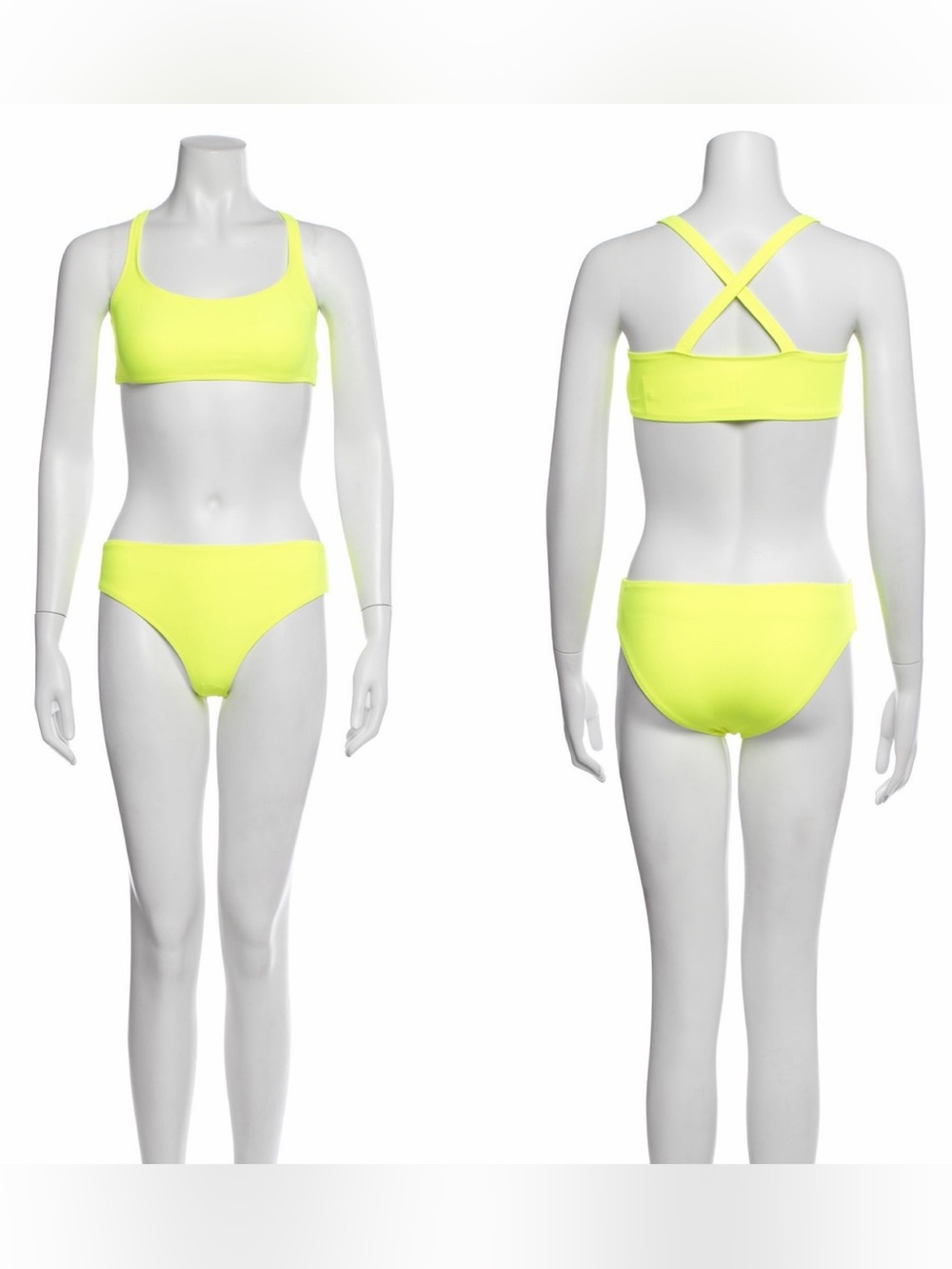 Marcell Von Berlin Neon Yellow Cross-Back Women's Bikini Set